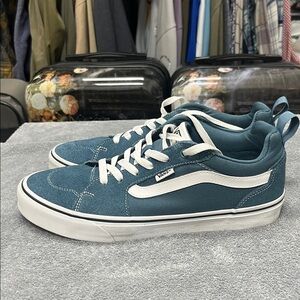 Vans Fillmore skate shoes men’s size 10.5  suede/canvas teal EUC